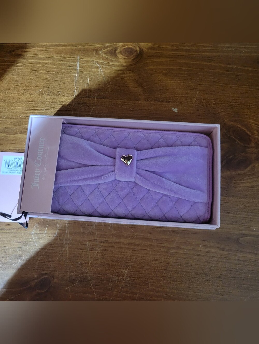 Juicy Couture Violet Tulle Tied With A Bow Large Zip Around Wallet. Price Firm